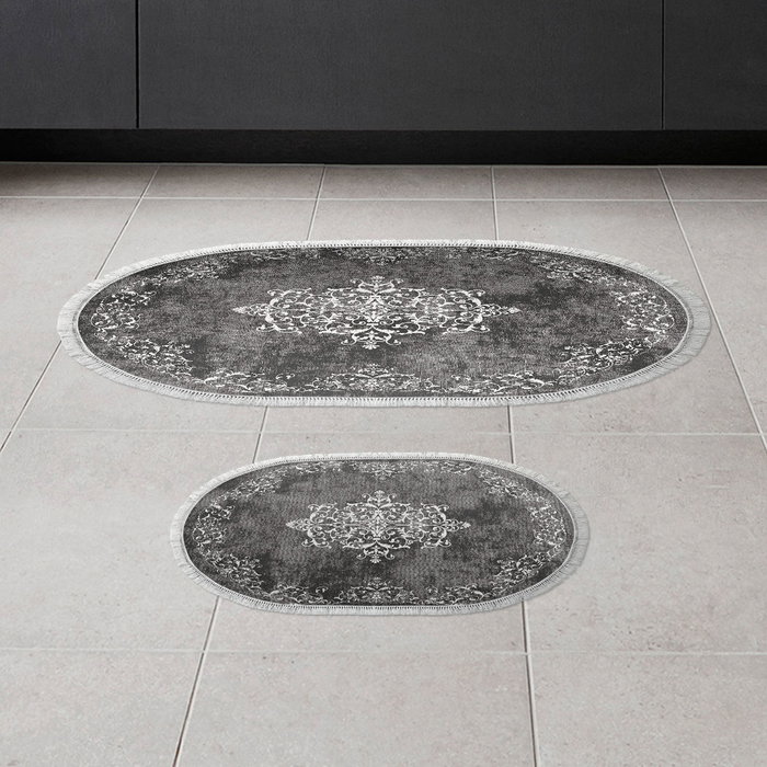 Mijölnir Juego de alfombras de baño Gris